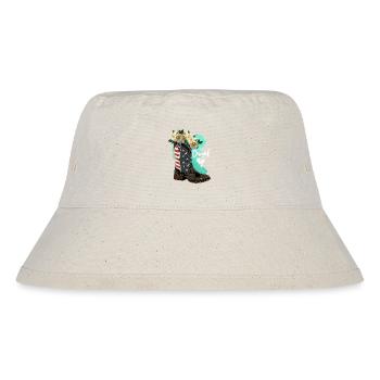 Watercolor Cowboy Boots - Stanley/Stella Recycled Bucket Hat - natural - Front