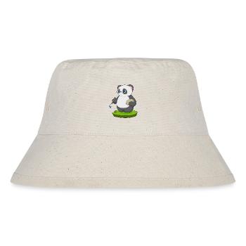 Panda Painter Brush Painting - Stanley/Stella Recycled Bucket Hat - natural - Front