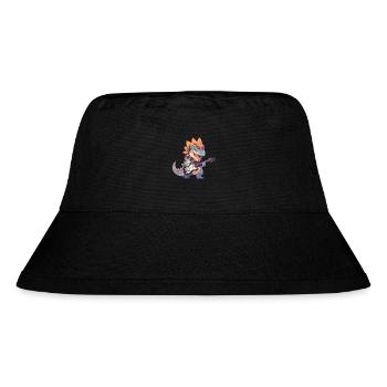 Dino Baby Dinosaurier Rock And Roll Dino Gitarre - Stanley/Stella recycelter Bucket Hat - Schwarz - Vorne