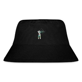 Splash Bogenschießen - Stanley/Stella recycelter Bucket Hat - Schwarz - Vorne