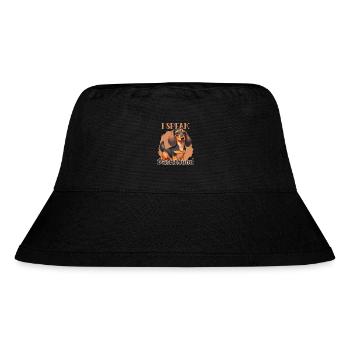 I speak Dachshund - Stanley/Stella recycelter Bucket Hat - Schwarz - Vorne
