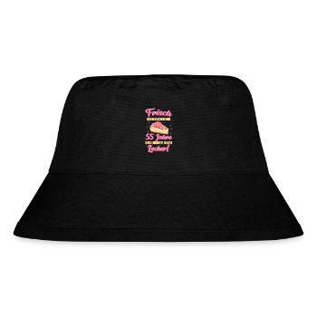 Geschenk 55 Jahre Geburtstagskind - Stanley/Stella recycelter Bucket Hat - Schwarz - Vorne