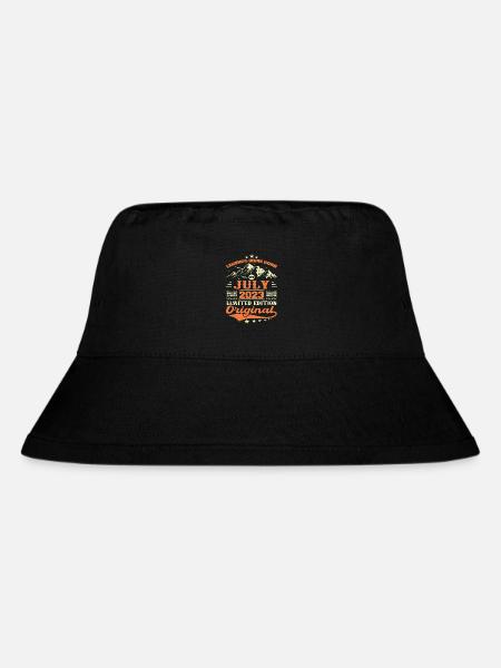 Juli 2023 Vintage Retro Jubiläum 2023 - Stanley/Stella recycelter Bucket Hat - Schwarz