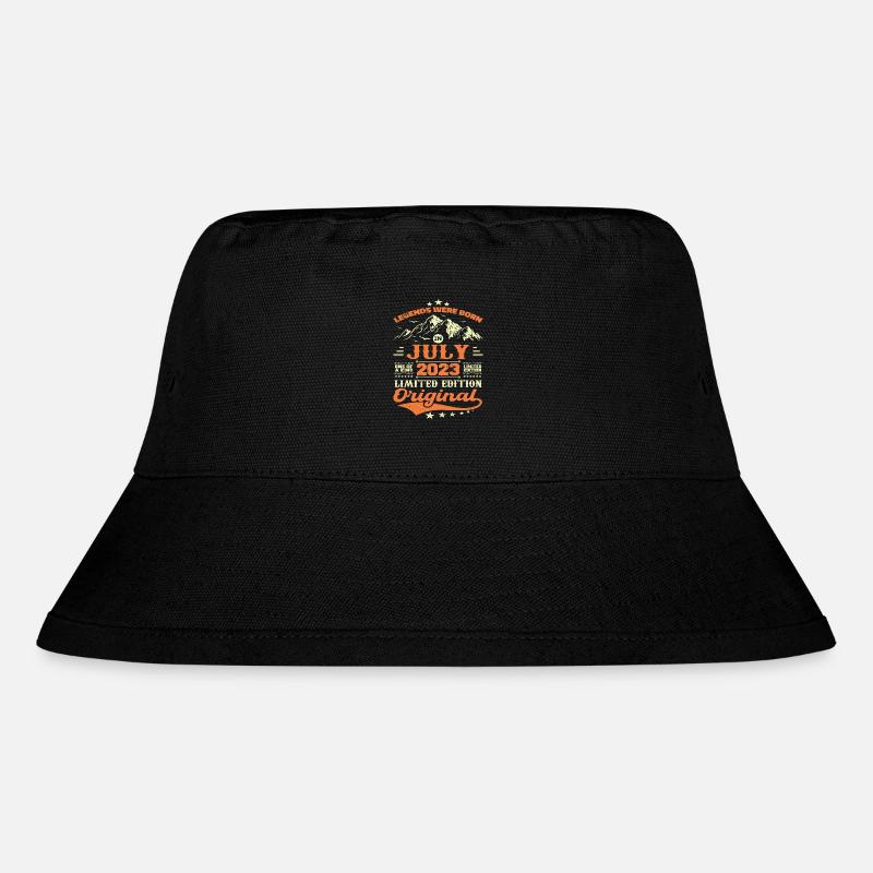 Juli 2023 Vintage Retro Jubiläum 2023 - Stanley/Stella recycelter Bucket Hat - Schwarz
