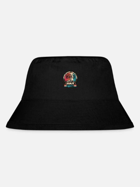 1983 Juli Jahrgang Juli 1983 Geschenk - Stanley/Stella recycelter Bucket Hat - Schwarz
