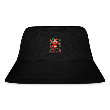 Xmas Christmas In July - Stanley/Stella Recycled Bucket Hat - black - Front