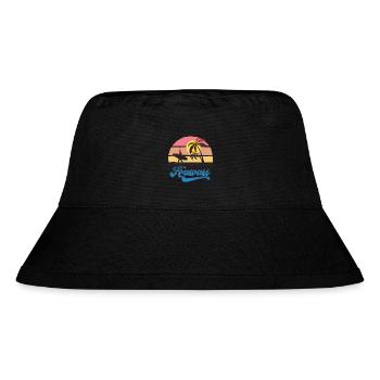 Hawaii Surf Sunset Beach Design - Stanley/Stella recycelter Bucket Hat - Schwarz - Vorne