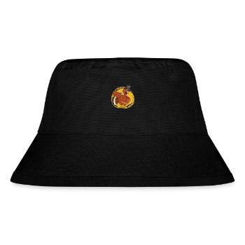 Thanksgiving Day Abendessen Dabbing Türkei Pilger - Stanley/Stella recycelter Bucket Hat - Schwarz - Vorne