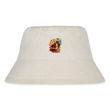 Lässiger Surfer in der aufgehenden Sonne unter Pal - Stanley/Stella recycelter Bucket Hat - Naturweiß - Vorne