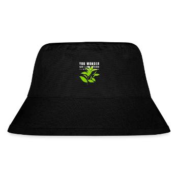 I'M A SECRET SENCHA TEA DRINKER SENCHATEE TEE - Stanley/Stella recycelter Bucket Hat - Schwarz - Vorne