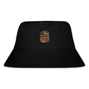 Vintage September 2007 vintage birthday gift - Stanley/Stella Recycled Bucket Hat - black - Front