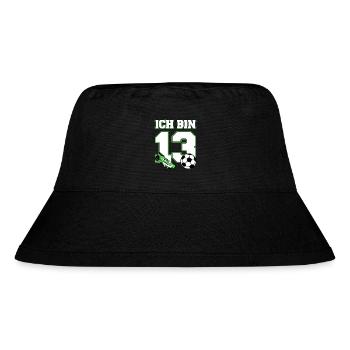 Geschenk 13 Jahre Geburtstagskind - Stanley/Stella recycelter Bucket Hat - Schwarz - Vorne