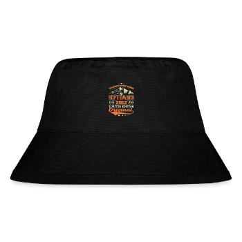 Vintage September 2012 vintage birthday gift - Stanley/Stella Recycled Bucket Hat - black - Front