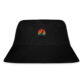 Gurke Gewürzgurke Kukumer Retro Geschenk - Stanley/Stella recycelter Bucket Hat - Schwarz - Vorne