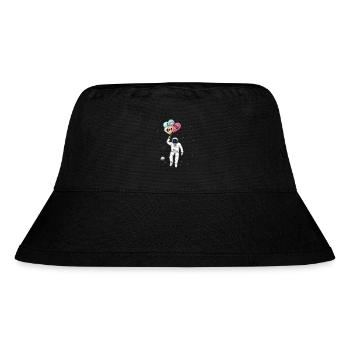 Astronaut, Ich liebe dich, Herz Ballons - Stanley/Stella recycelter Bucket Hat - Schwarz - Vorne