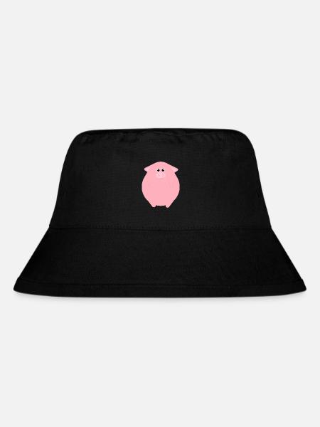 CUTE PIG SMILING - Stanley/Stella recycelter Bucket Hat - Schwarz