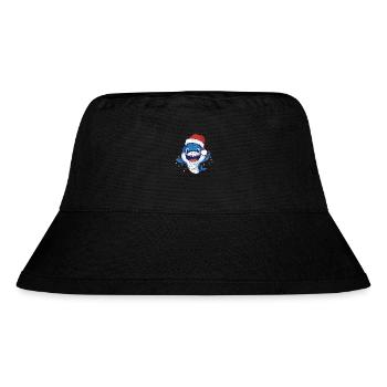 Weihnachtsmann Hai Weihnachtsbeleuchtung Lustige - Stanley/Stella recycelter Bucket Hat - Schwarz - Vorne
