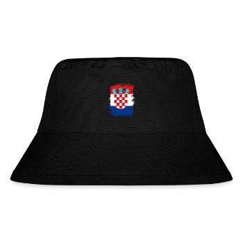 Kroatien Flagge Adria Zagreb Kroatische Fahne - Stanley/Stella recycelter Bucket Hat - Schwarz - Vorne