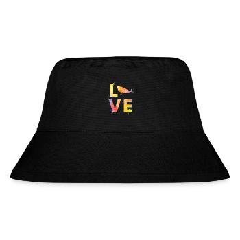 Wal liebe - Stanley/Stella recycelter Bucket Hat - Schwarz - Vorne