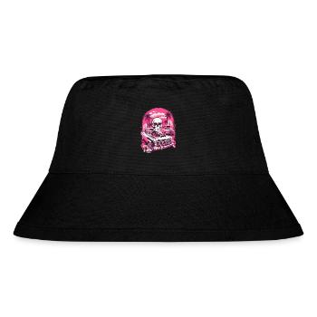 Classic Car und Totenkopf - Stanley/Stella recycelter Bucket Hat - Schwarz - Vorne