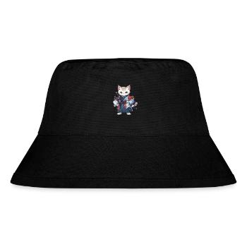 Asia Cat Japanese Samurai Samurai - Stanley/Stella Recycled Bucket Hat - black - Front