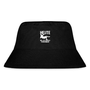 Boulderhalle Kletterer Bouldern Hummor Kletterer - Stanley/Stella recycelter Bucket Hat - Schwarz - Vorne
