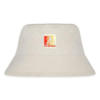 Cycling Is Cheaper Than Therapy - Stanley/Stella recycelter Bucket Hat - Naturweiß - Vorne