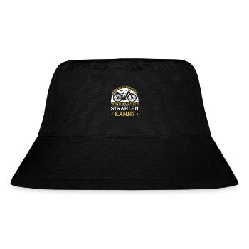 Fahrrad E-Bike Fahrradfahrer Elektrofahrrad - Stanley/Stella recycelter Bucket Hat - Schwarz - Vorne
