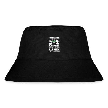 Garten Gärtnerin Blumenbeet Schrebergarten - Stanley/Stella recycelter Bucket Hat - Schwarz - Vorne