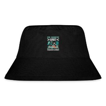 Gartenarbeit im Schrebergarten Blumen Gärtnerin - Stanley/Stella recycelter Bucket Hat - Schwarz - Vorne