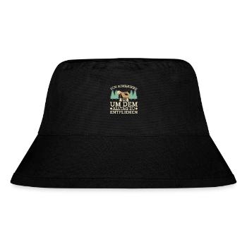 Zelten Campingliebhaber Camping Biwakieren - Stanley/Stella recycelter Bucket Hat - Schwarz - Vorne