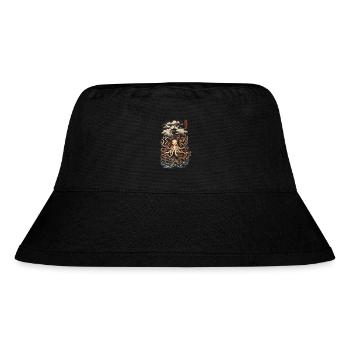 Ukiyo-e Oktopus Japanischer Kraken Kunst Design - Stanley/Stella recycelter Bucket Hat - Schwarz - Vorne