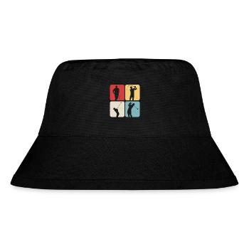 Golf Golfer - Stanley/Stella Recycled Bucket Hat - black - Front