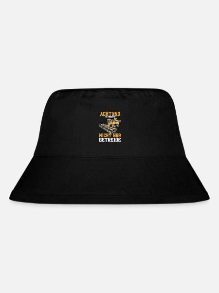 Getreide dreschen Mähdrescher Traktor Landwirt - Stanley/Stella recycelter Bucket Hat - Schwarz