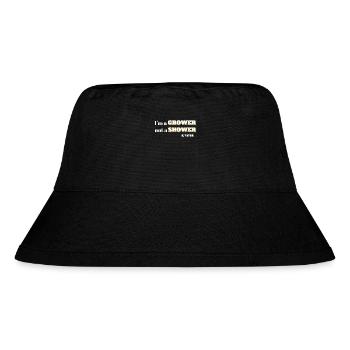 I'm a GROWER not a SHOWER - my Portfolio - Stanley/Stella recycelter Bucket Hat - Schwarz - Vorne