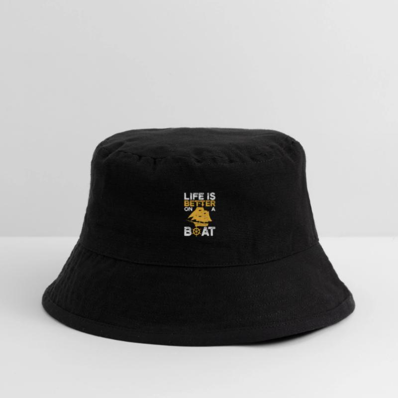 Das Leben ist besser auf einem Boot Oldtimer-Boot Stanley/Stella recycelter Bucket Hat