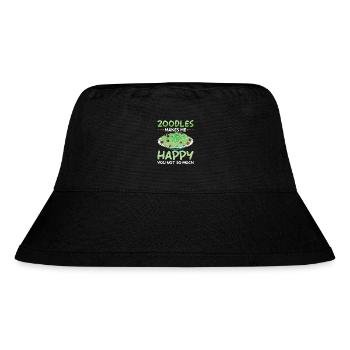 Zoodles Zucchini Pasta Saying - Stanley/Stella Recycled Bucket Hat - black - Front
