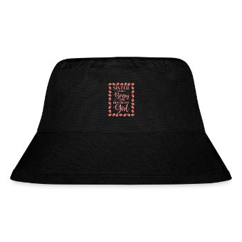 Erster Geburtstag Gerburtstagskind Schwester - Stanley/Stella recycelter Bucket Hat - Schwarz - Vorne
