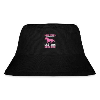 Pferdebesitzer Reiten Reiterhof Pferdeliebhaber - Stanley/Stella recycelter Bucket Hat - Schwarz - Vorne