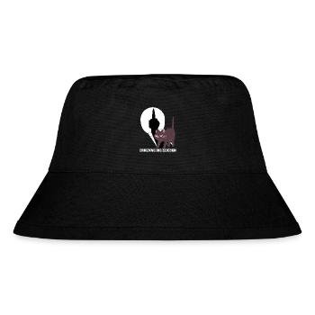 Erkenne die Zeichen Katze Kätzchen Winkekatze - Stanley/Stella recycelter Bucket Hat - Schwarz - Vorne