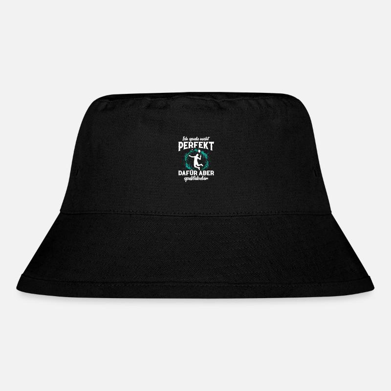 Ich spiele nicht perfekt dafür aber spektakulär Ba - Stanley/Stella recycelter Bucket Hat - Schwarz