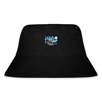 Sloth Starry Night - Stanley/Stella Recycled Bucket Hat - black - Front