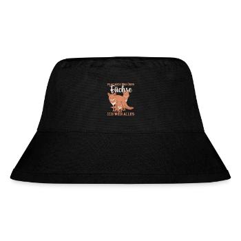 Fuchsliebhaber Füchse Fuchs Fan Fuchs Spruch - Stanley/Stella recycelter Bucket Hat - Schwarz - Vorne