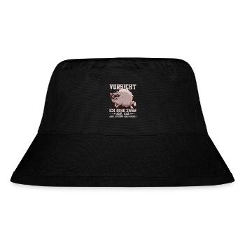 Waschbären Kostüm Nachtaktiv Waschbärliebhaber - Stanley/Stella recycelter Bucket Hat - Schwarz - Vorne
