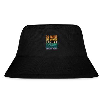 26 Jahre Sechsundzwanzigster Geburtstag - Stanley/Stella recycelter Bucket Hat - Schwarz - Vorne
