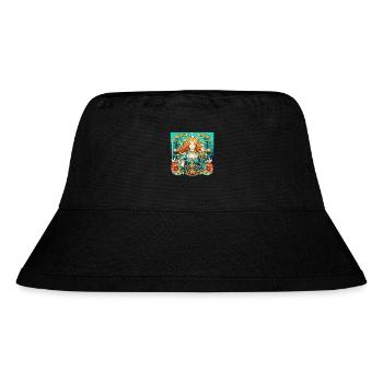 Liebe dein Sternzeichen Waage Männer und Frauen - Stanley/Stella recycelter Bucket Hat - Schwarz - Vorne