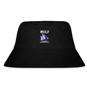 Wolf Kostüm Wolfliebhaber Wolffan Wolf - Stanley/Stella recycelter Bucket Hat - Schwarz - Vorne