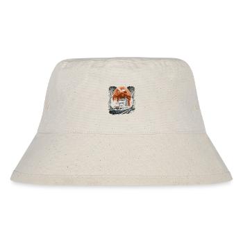 Horror Truck Vor Blutrotem Mond Mit Fledermäusen - Stanley/Stella recycelter Bucket Hat - Naturweiß - Vorne