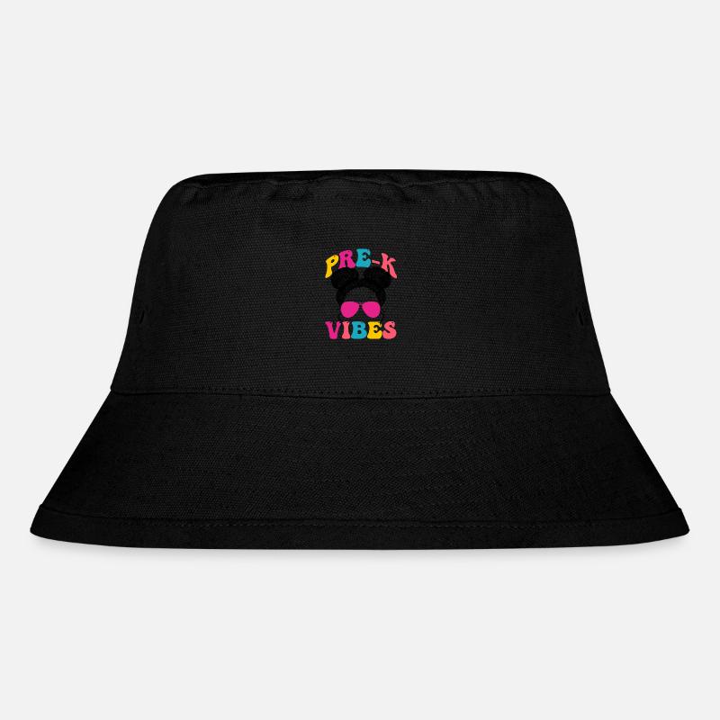 Pre-K Vibes Kindergarten Team Retro 1. Tag - Stanley/Stella recycelter Bucket Hat - Schwarz