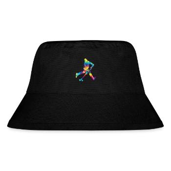 Field Hockey Tie Dye - Stanley/Stella recycelter Bucket Hat - Schwarz - Vorne
